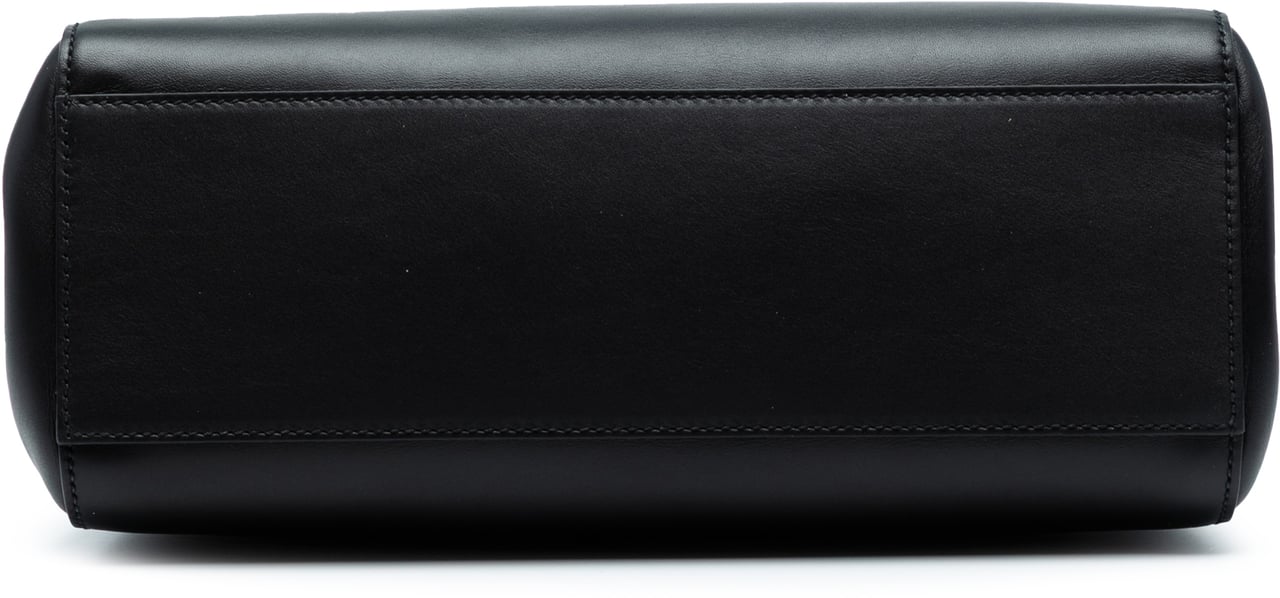 Gucci Small Leather Bamboo Nymphaea Satchel Zwart