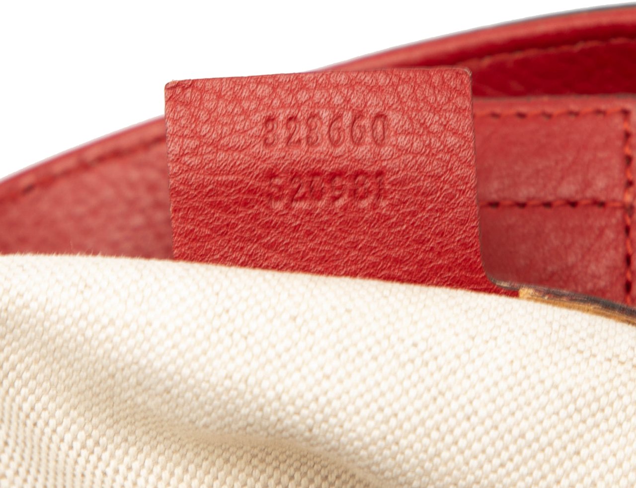 Gucci Medium Calfskin Bamboo Shopper Satchel Rood