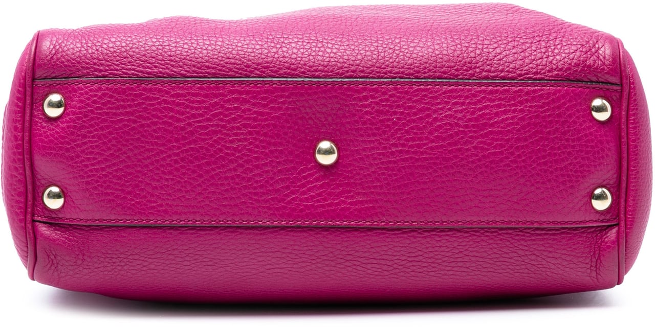 Gucci Small Calfskin Bamboo Shopper Satchel Roze