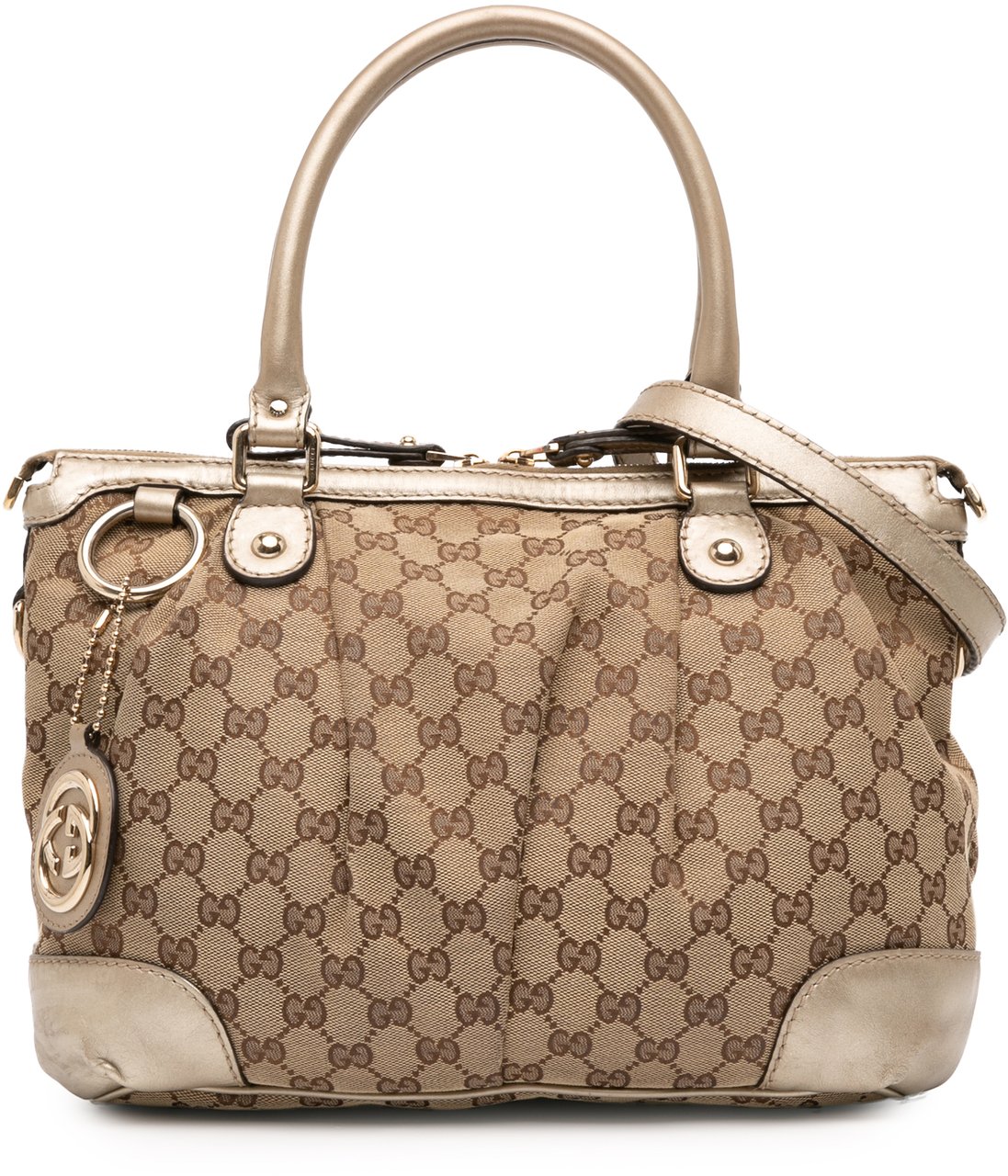 Gucci GG Canvas Sukey Satchel Bruin