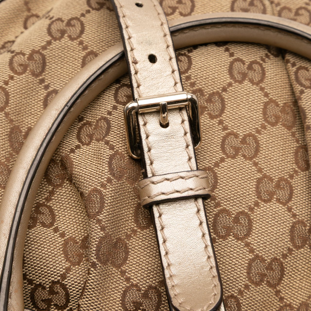 Gucci GG Canvas Sukey Satchel Bruin