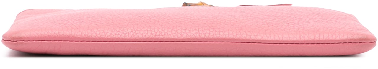Gucci Calfskin Bamboo Clutch Roze