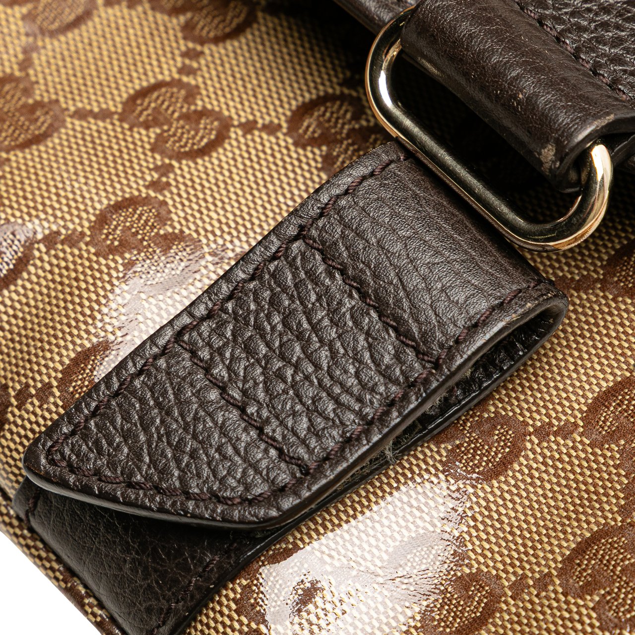 Gucci GG Crystal Belt Bag Bruin