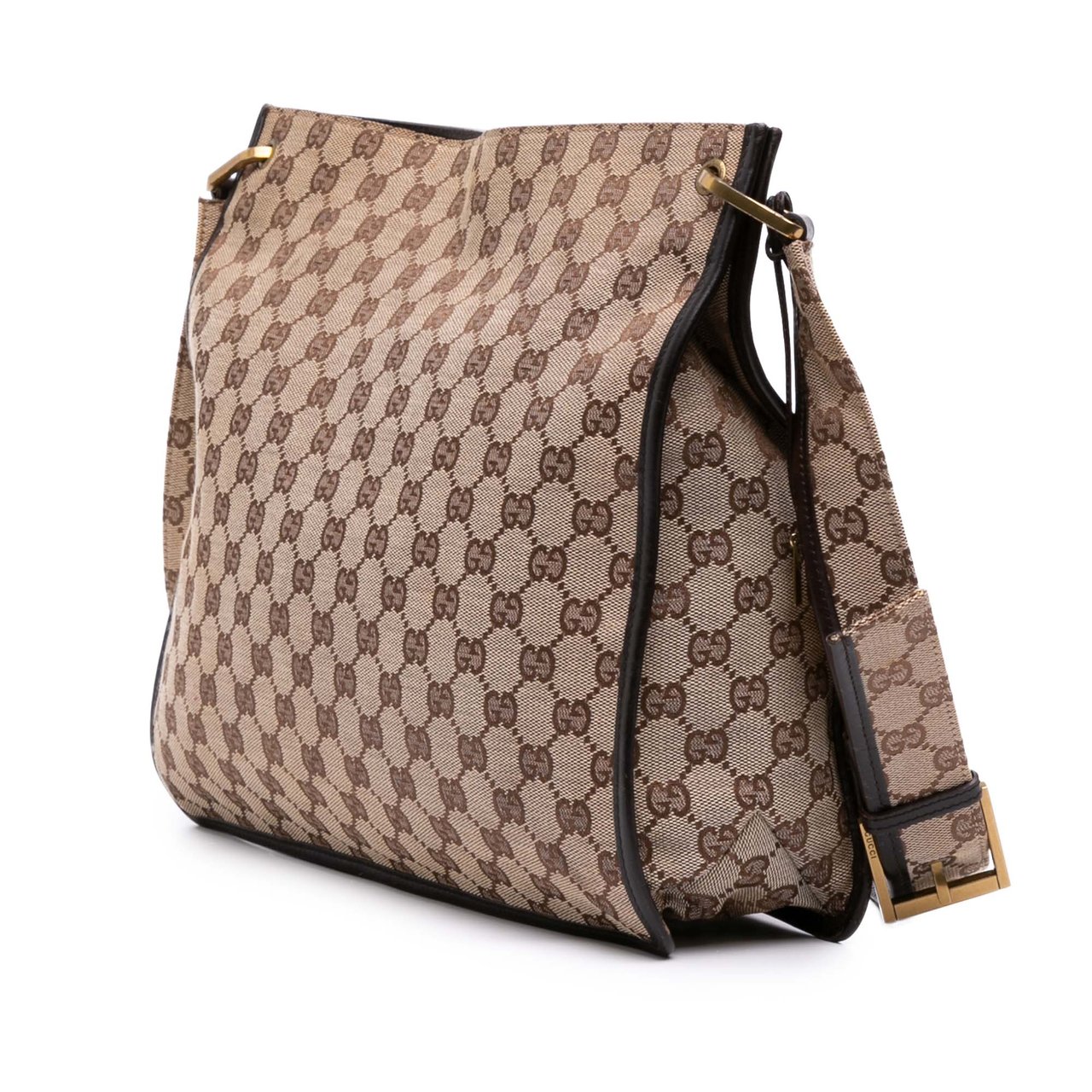 Gucci GG Canvas Messenger Bag Bruin