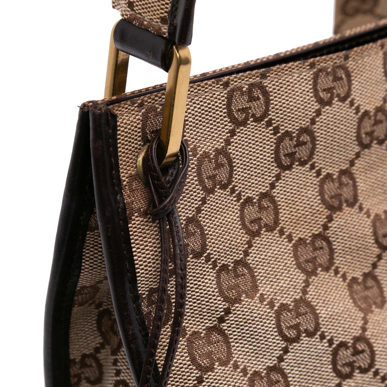 Gucci GG Canvas Messenger Bag Bruin