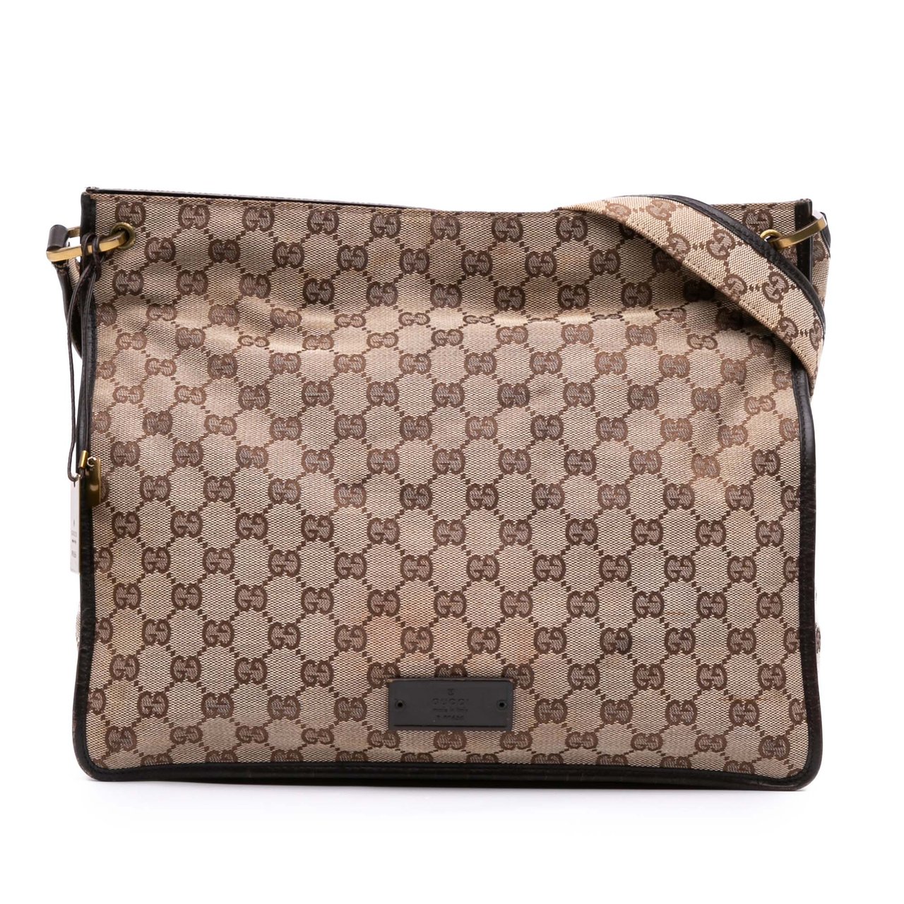 Gucci GG Canvas Messenger Bag Bruin