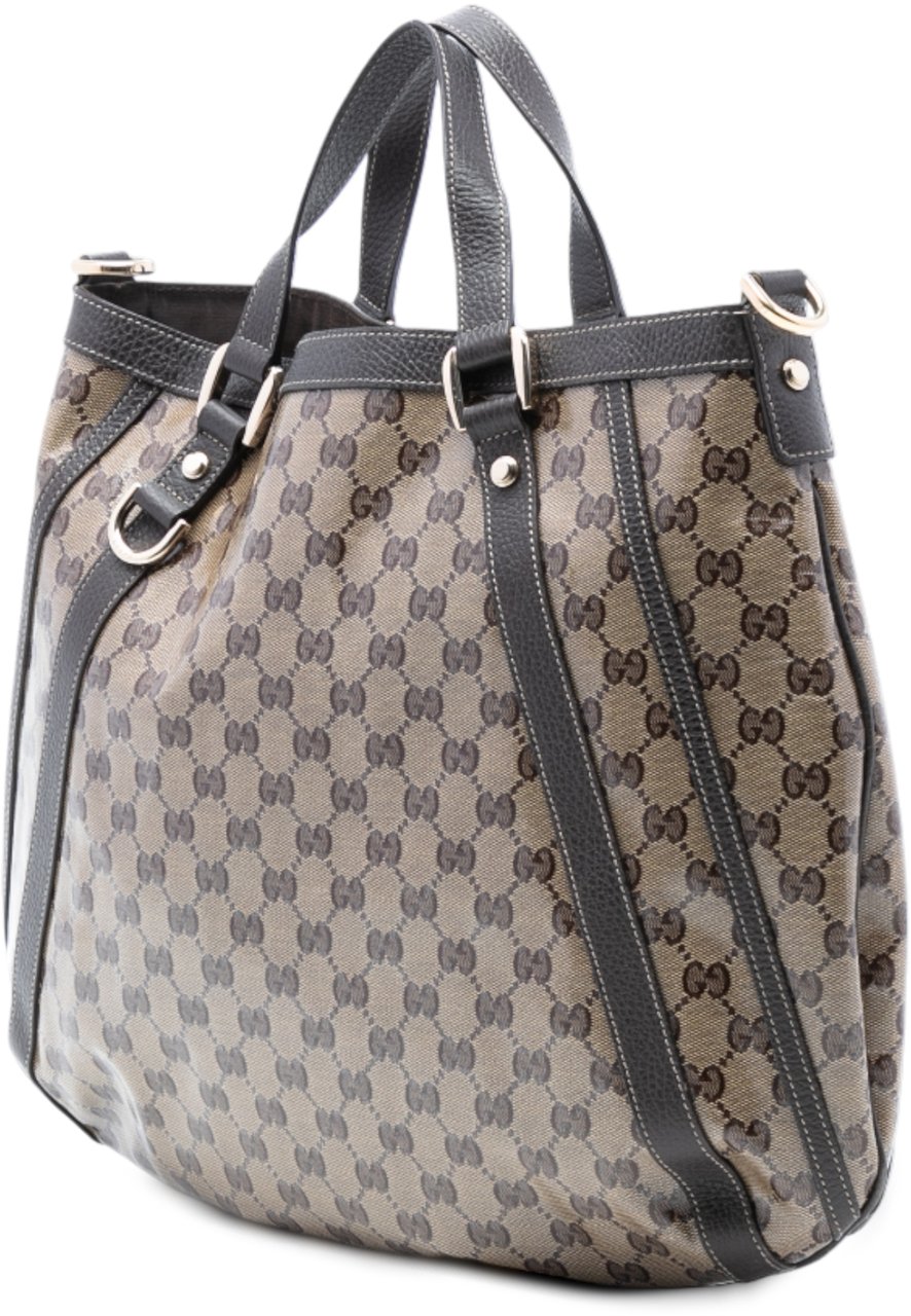 Gucci GG Crystal Abbey D Ring Convertible Tote Bruin