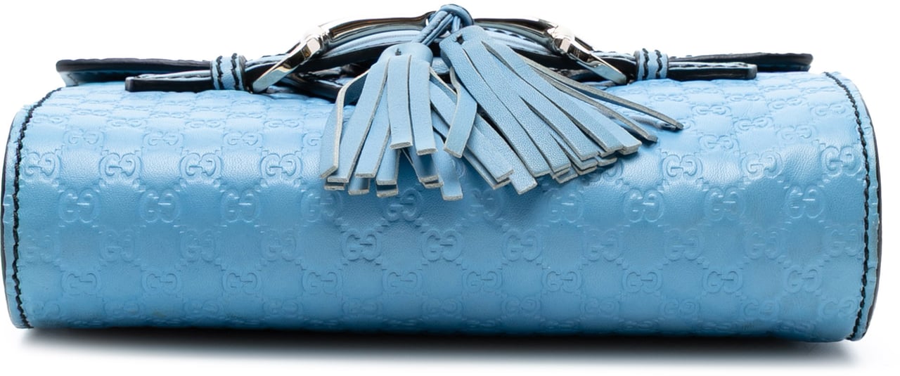 Gucci Mini Microguccissima Emily Crossbody Blauw