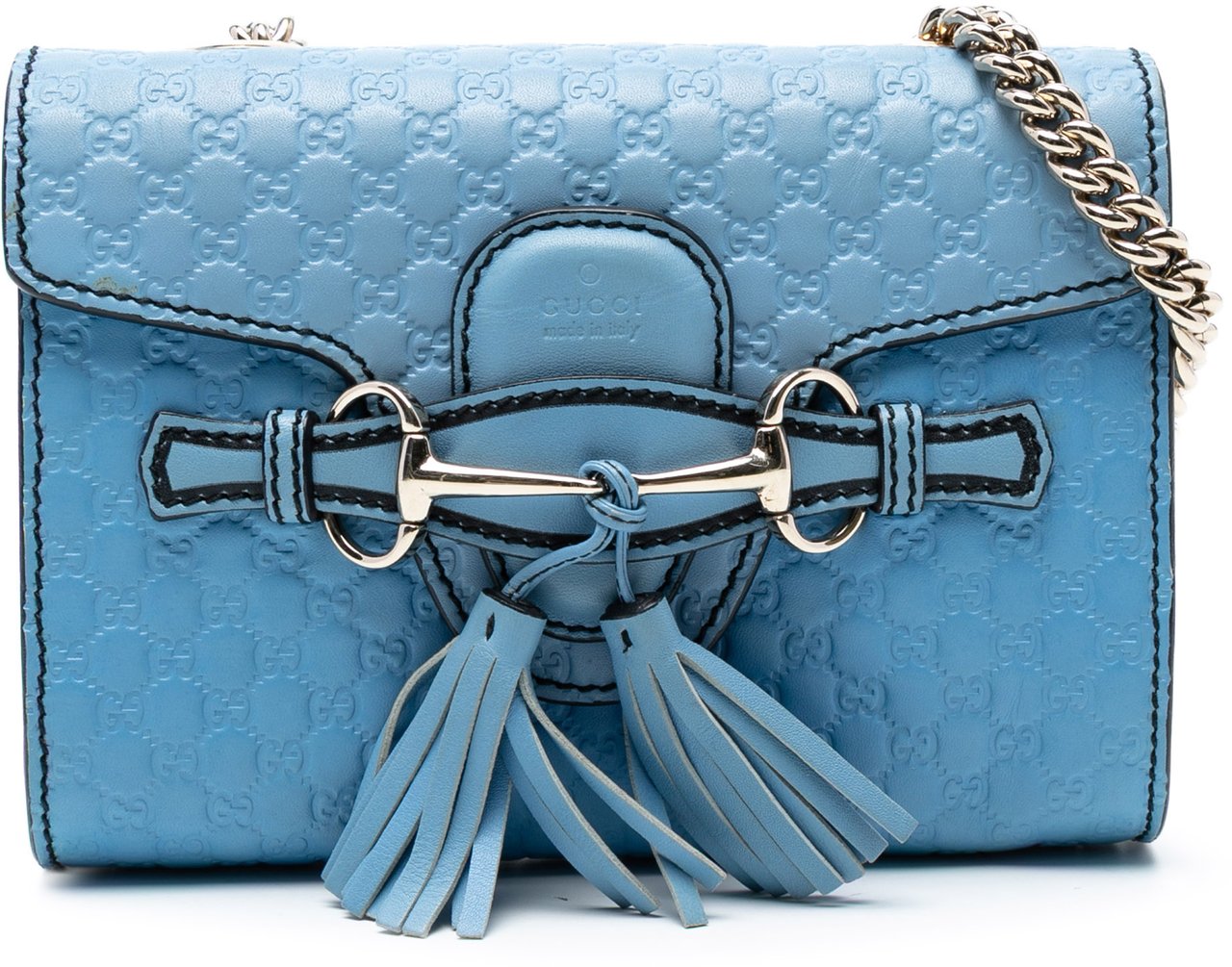 Gucci Mini Microguccissima Emily Crossbody Blauw