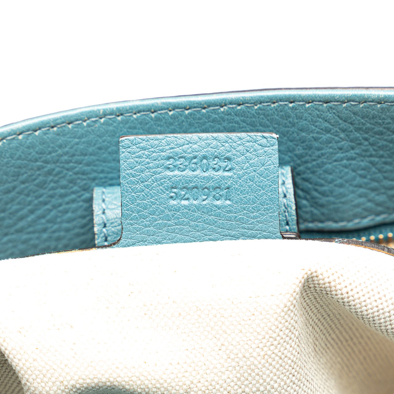 Gucci Small Calfskin Bamboo Shopper Satchel Blauw