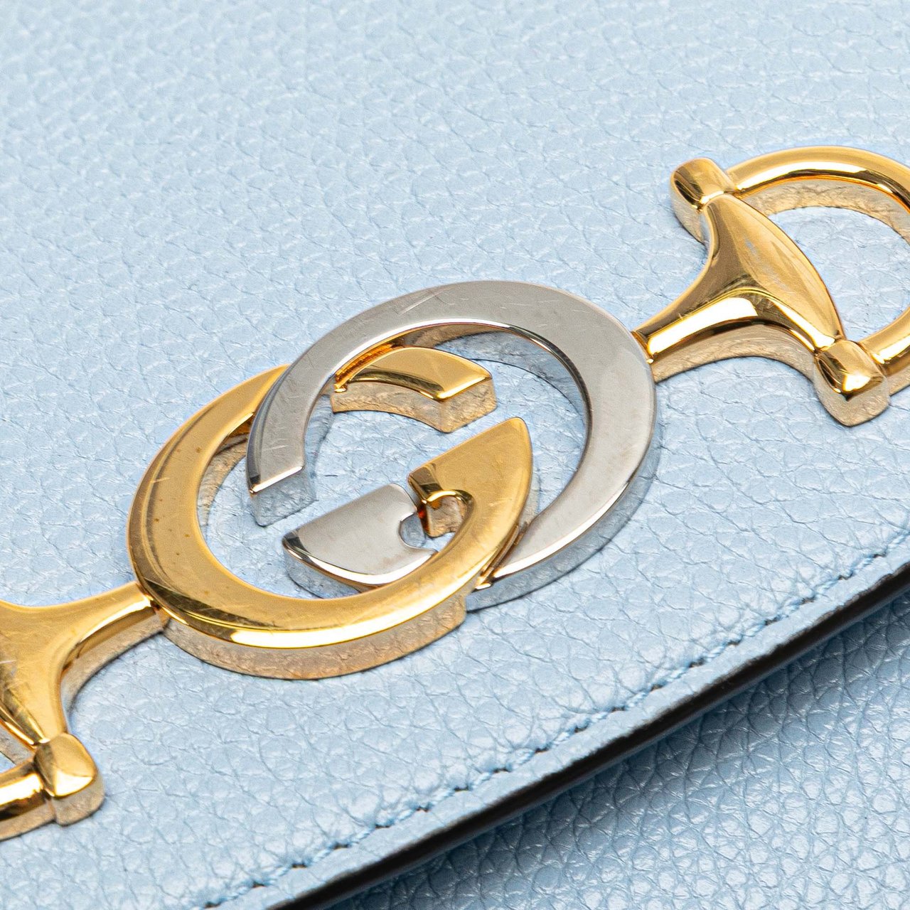 Gucci Small Leather Zumi Satchel Blauw