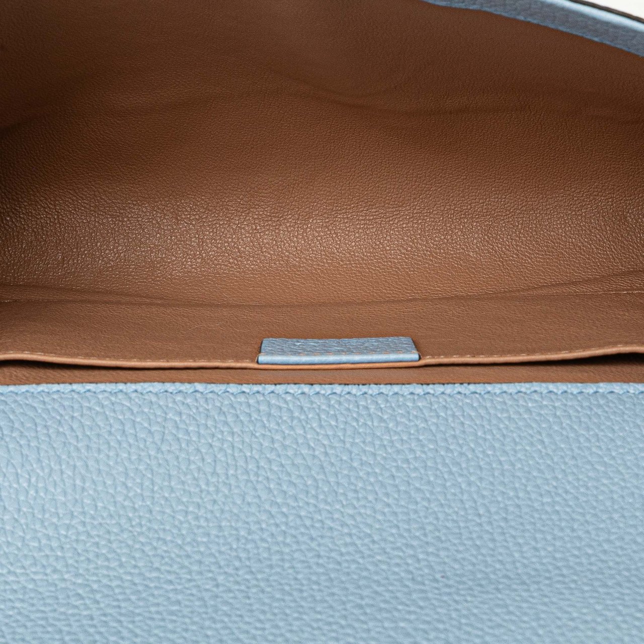 Gucci Small Leather Zumi Satchel Blauw