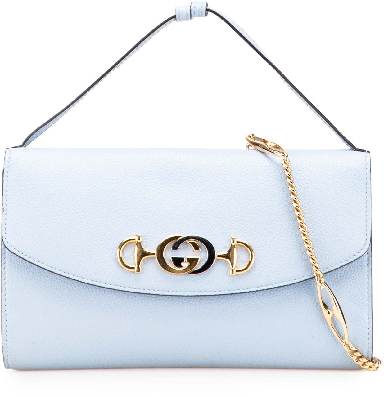 Gucci Small Leather Zumi Satchel Blauw