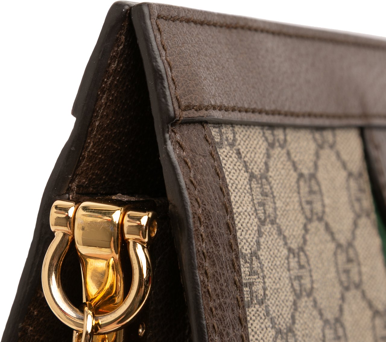 Gucci Small GG Supreme Web Ophidia Chain Crossbody Bruin