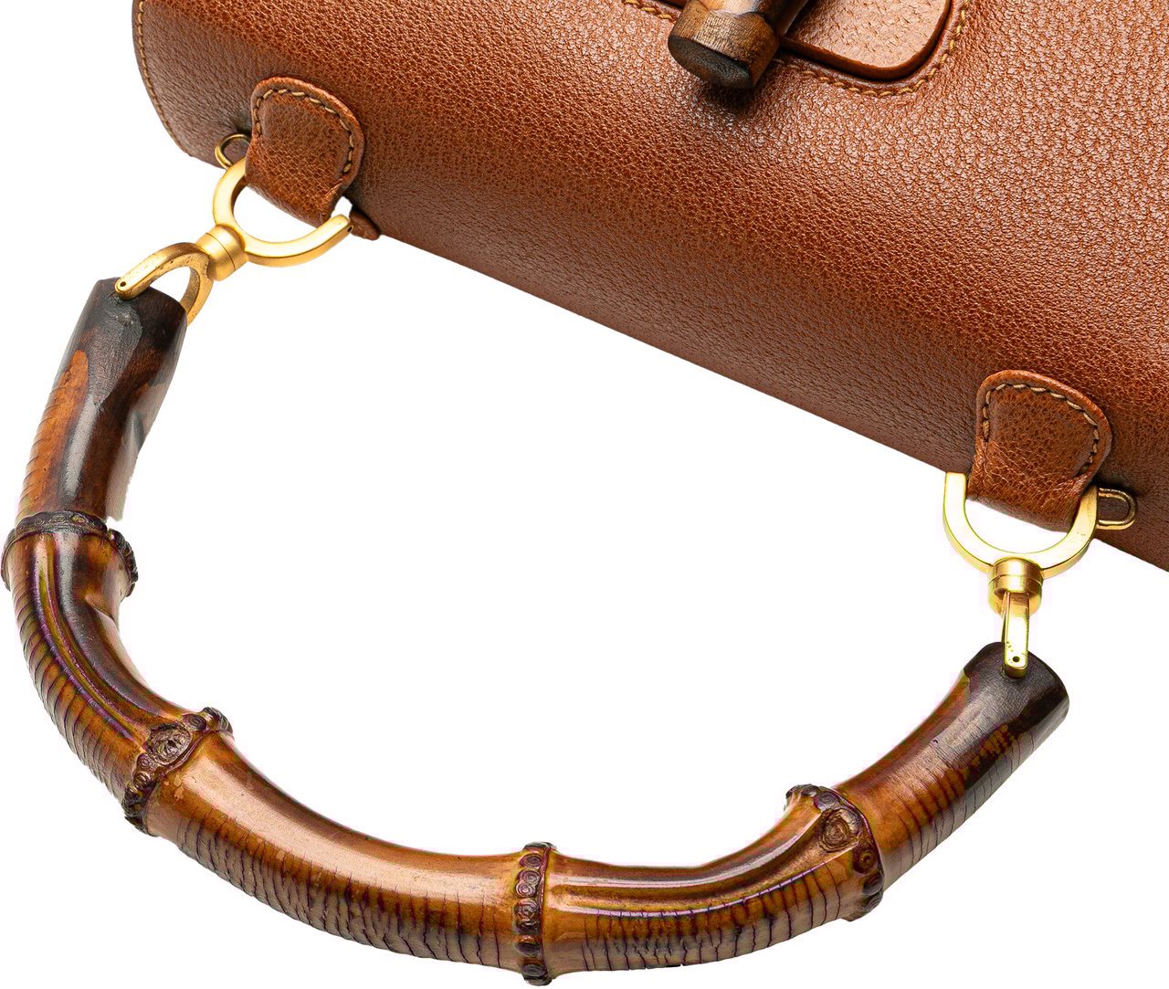 Gucci Calfskin Bamboo Night Bruin