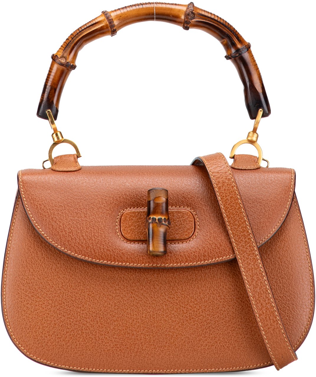 Gucci Calfskin Bamboo Night Bruin