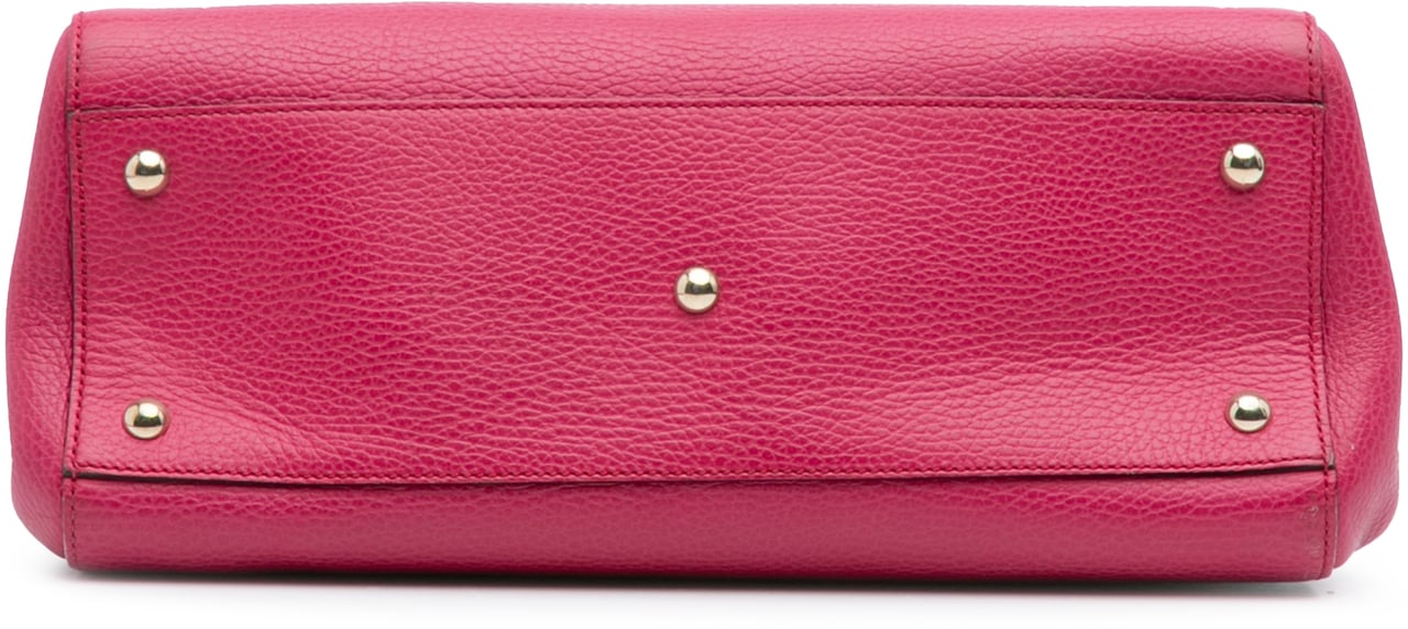 Gucci Calfskin Swing Top Handle Satchel Roze