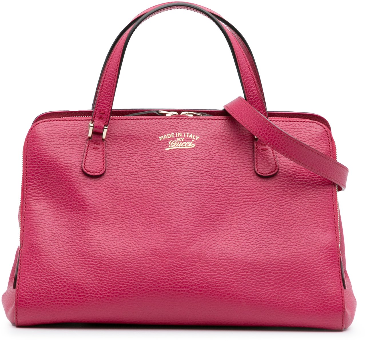 Gucci Calfskin Swing Top Handle Satchel Roze