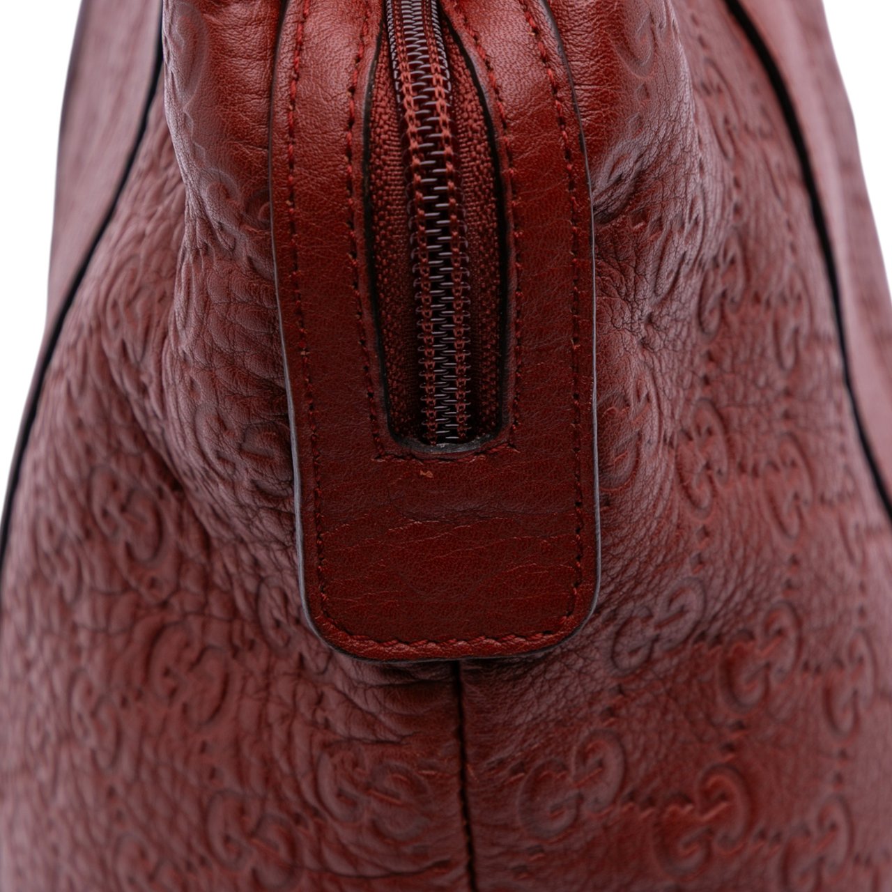 Gucci Guccissima Tender Bamboo Bar Tote Rood