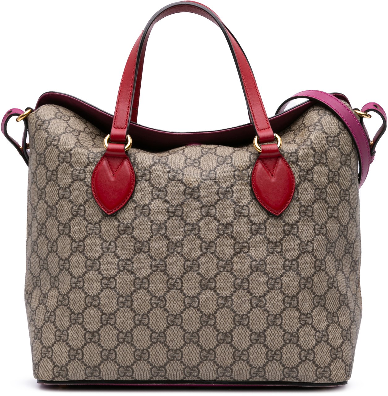 Gucci GG Supreme Linea A Foldover Tote Bruin