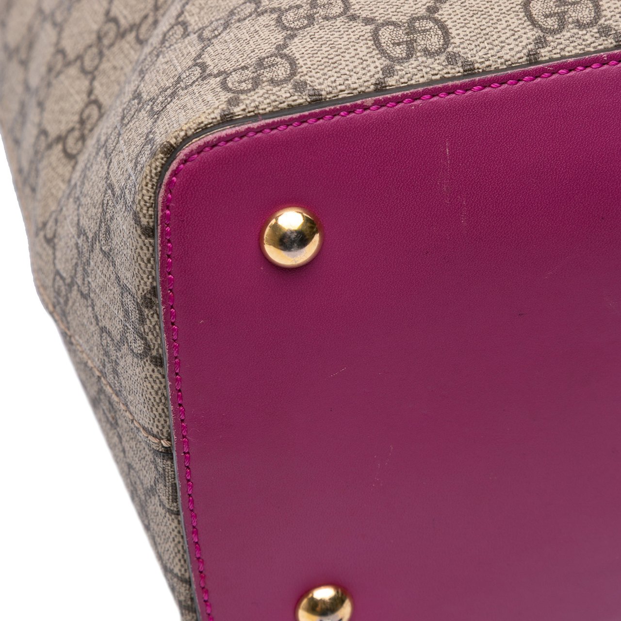 Gucci GG Supreme Linea A Foldover Tote Bruin