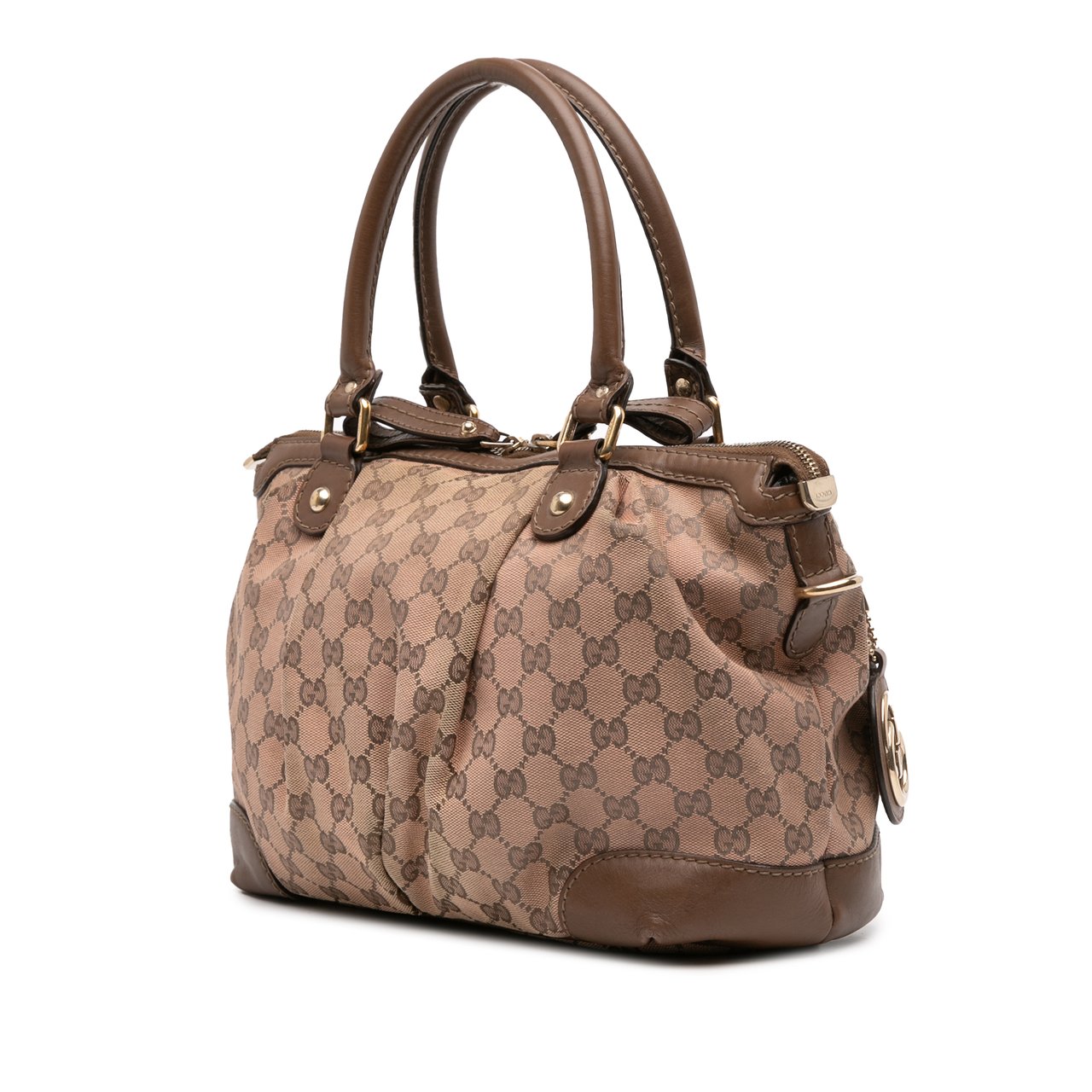 Gucci GG Canvas Sukey Satchel Bruin