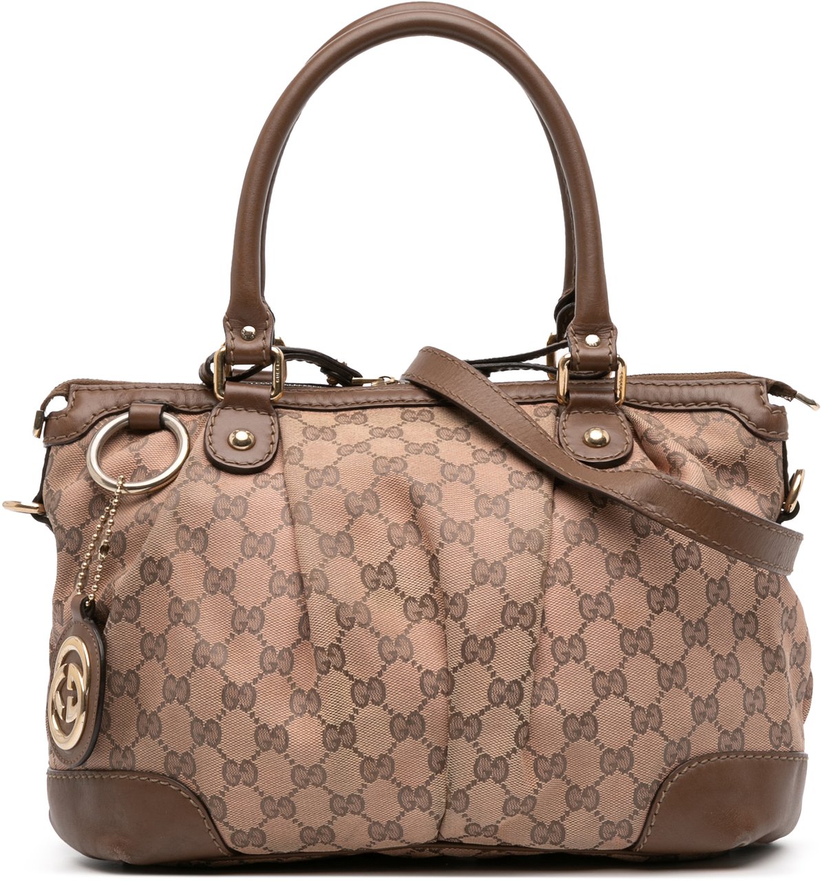 Gucci GG Canvas Sukey Satchel Bruin