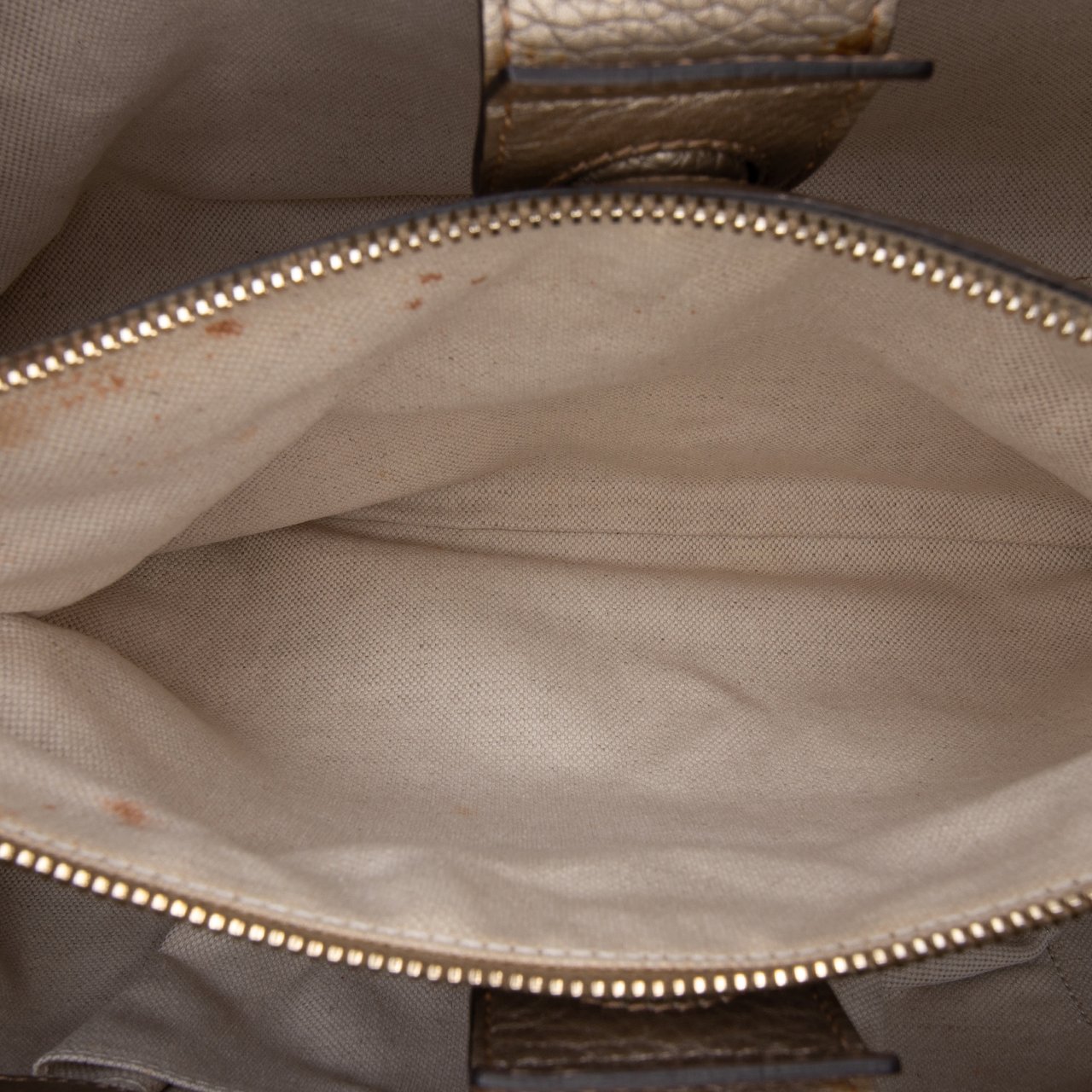 Gucci Medium Calfskin Bamboo Shopper Satchel Goud