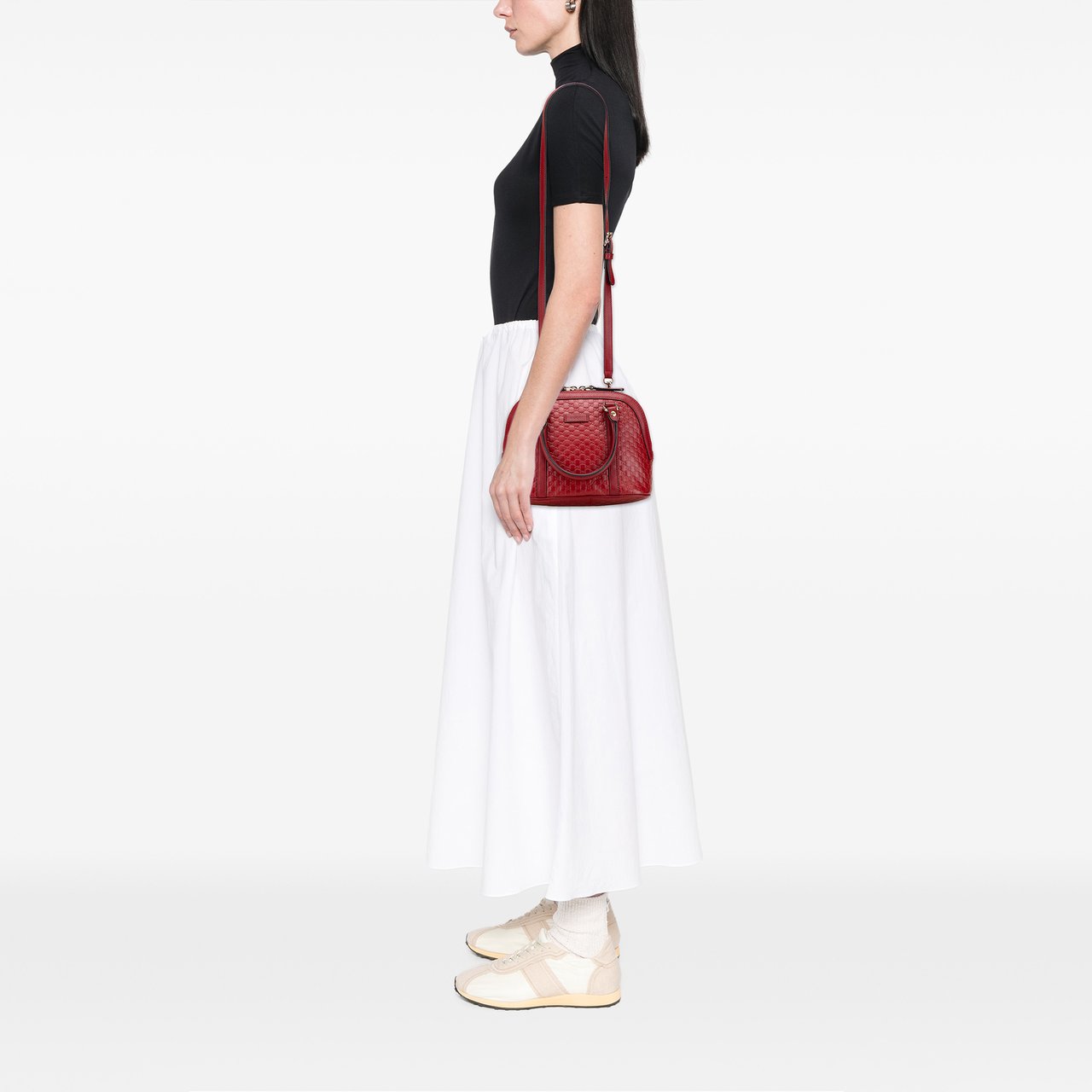 Gucci Mini Microguccissima Dome Satchel Rood