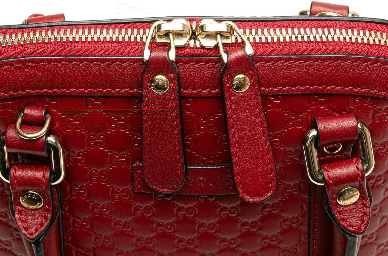 Gucci Mini Microguccissima Dome Satchel Rood