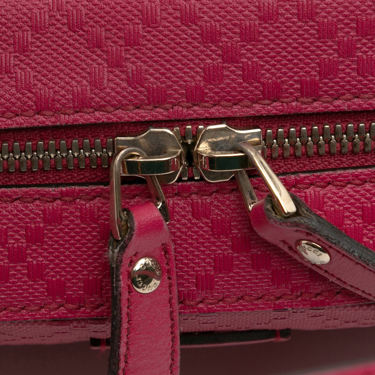 Gucci Diamante Bright Leather Satchel Roze