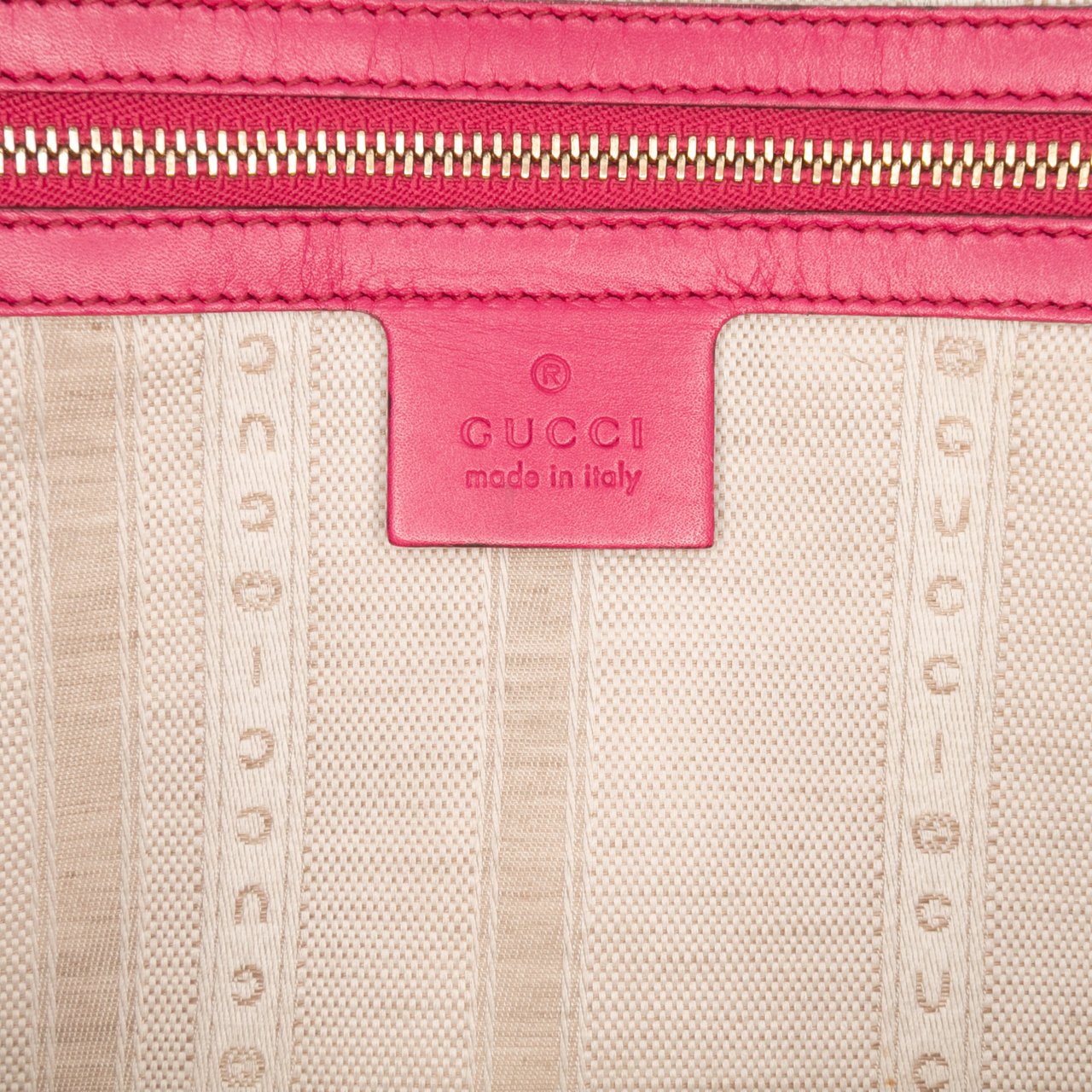 Gucci Diamante Bright Leather Satchel Roze
