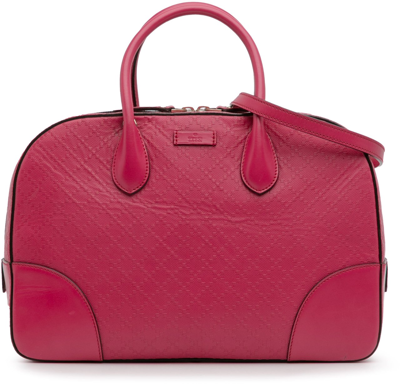 Gucci Diamante Bright Leather Satchel Roze