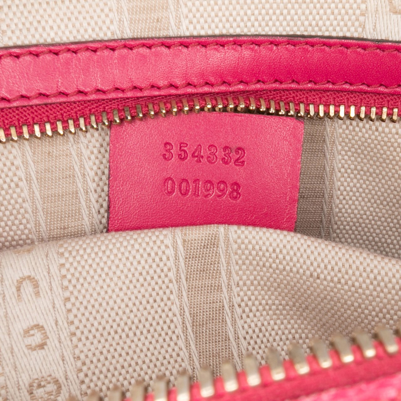 Gucci Diamante Bright Leather Satchel Roze