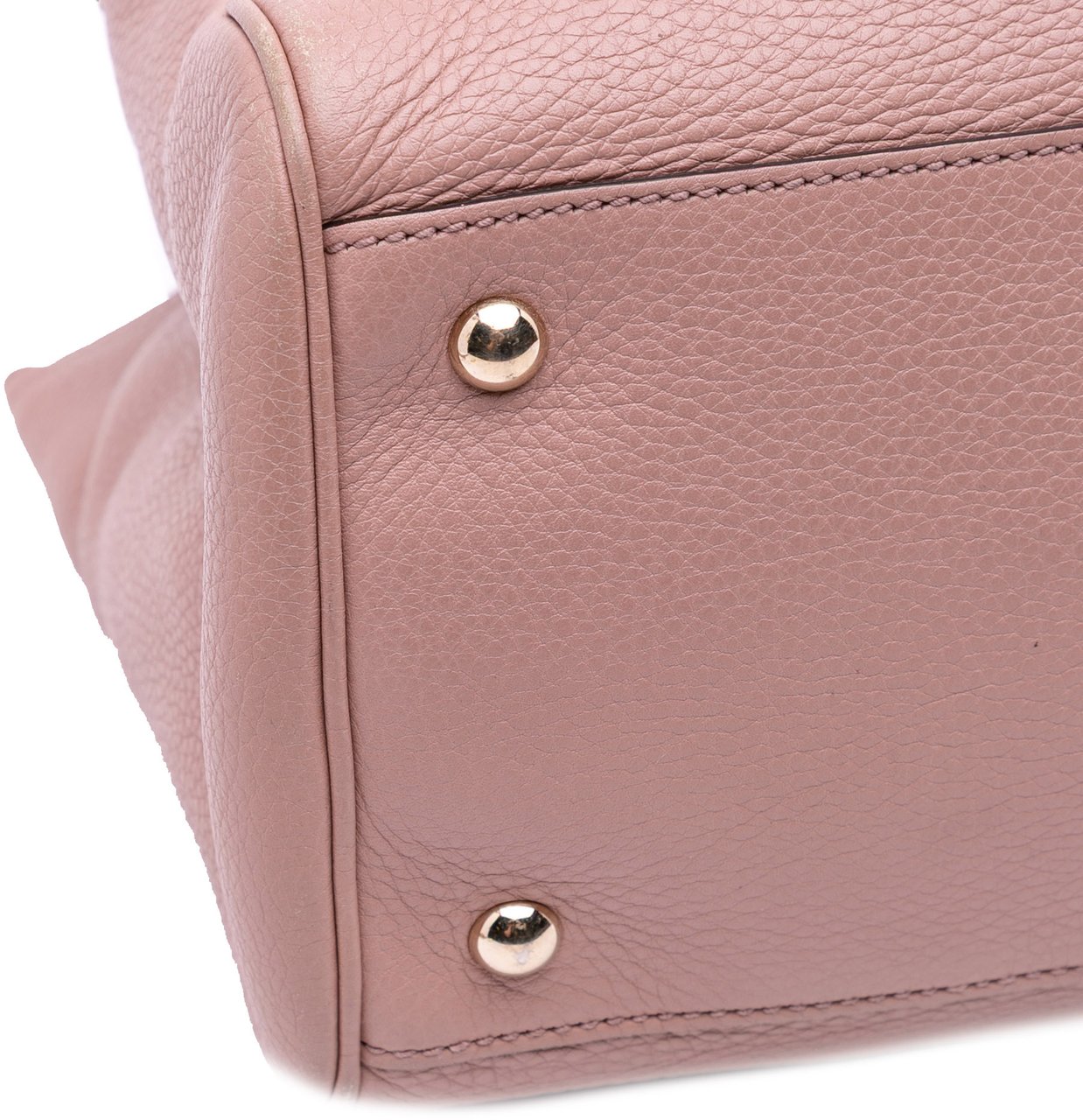 Gucci Medium Calfskin Bamboo Shopper Satchel Roze