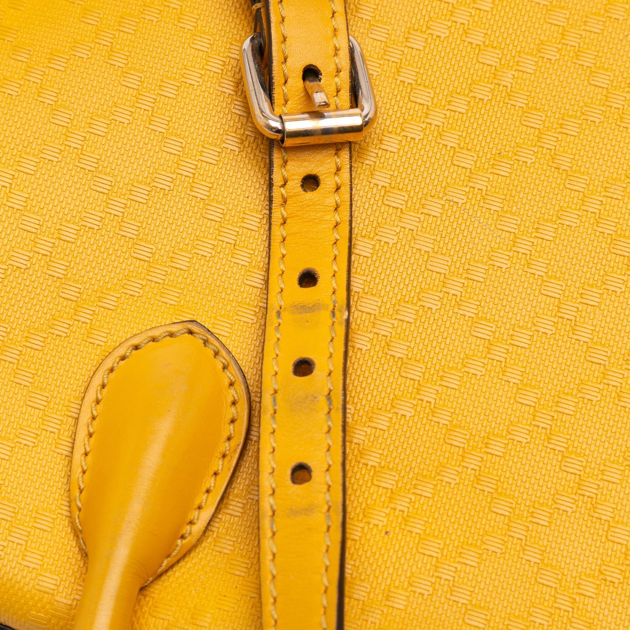 Gucci Diamante Bright Leather Satchel Geel