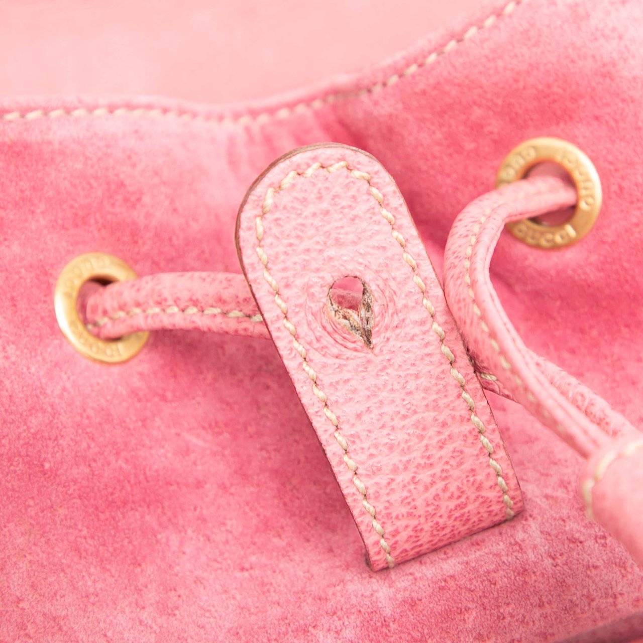 Gucci Suede Bamboo Backpack Roze