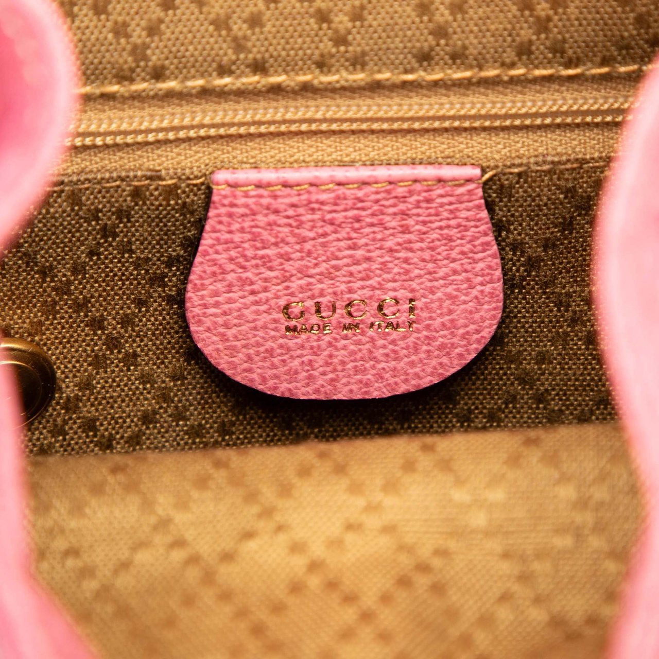 Gucci Suede Bamboo Backpack Roze