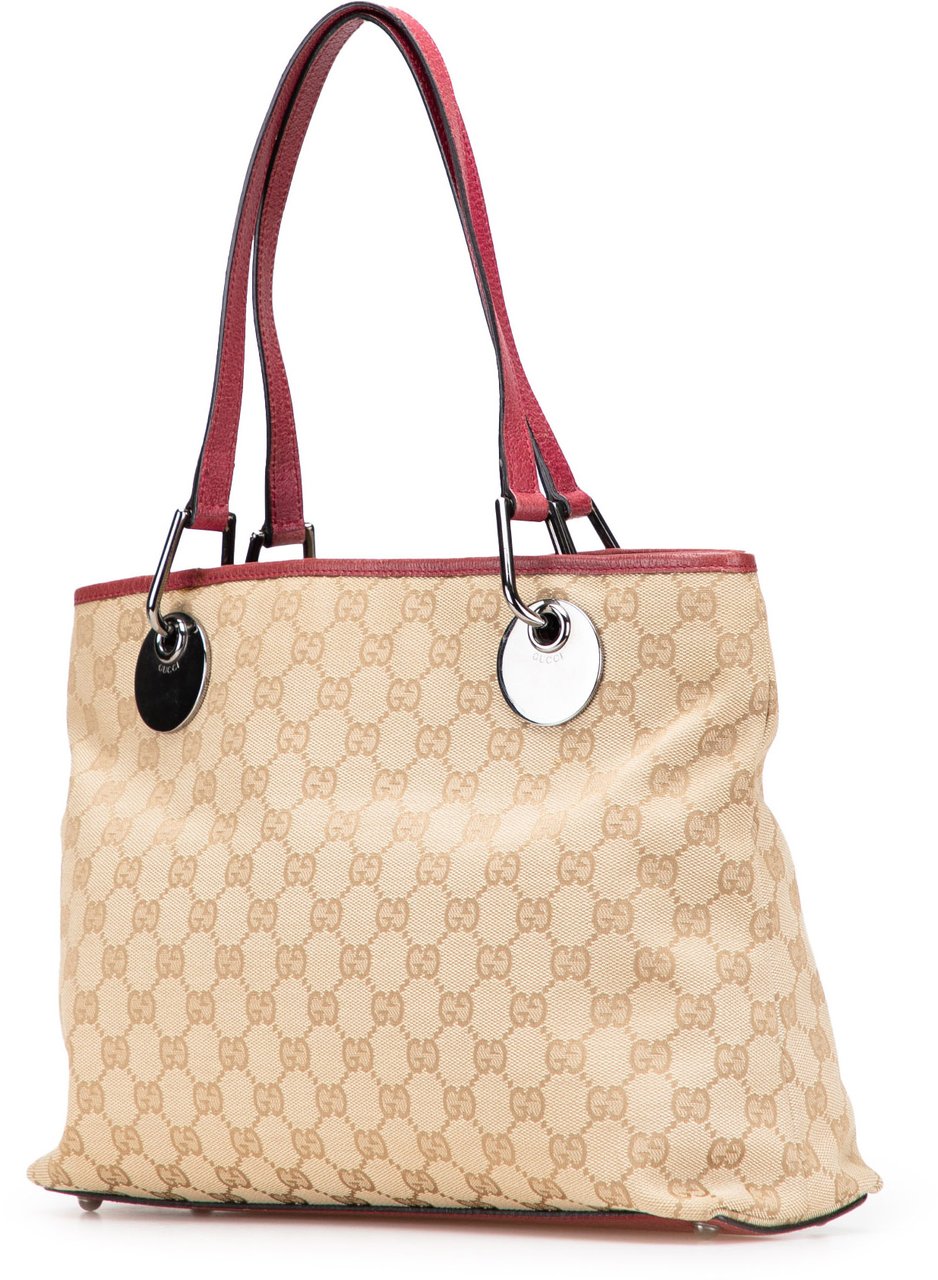 Gucci GG Canvas Eclipse Tote Bruin