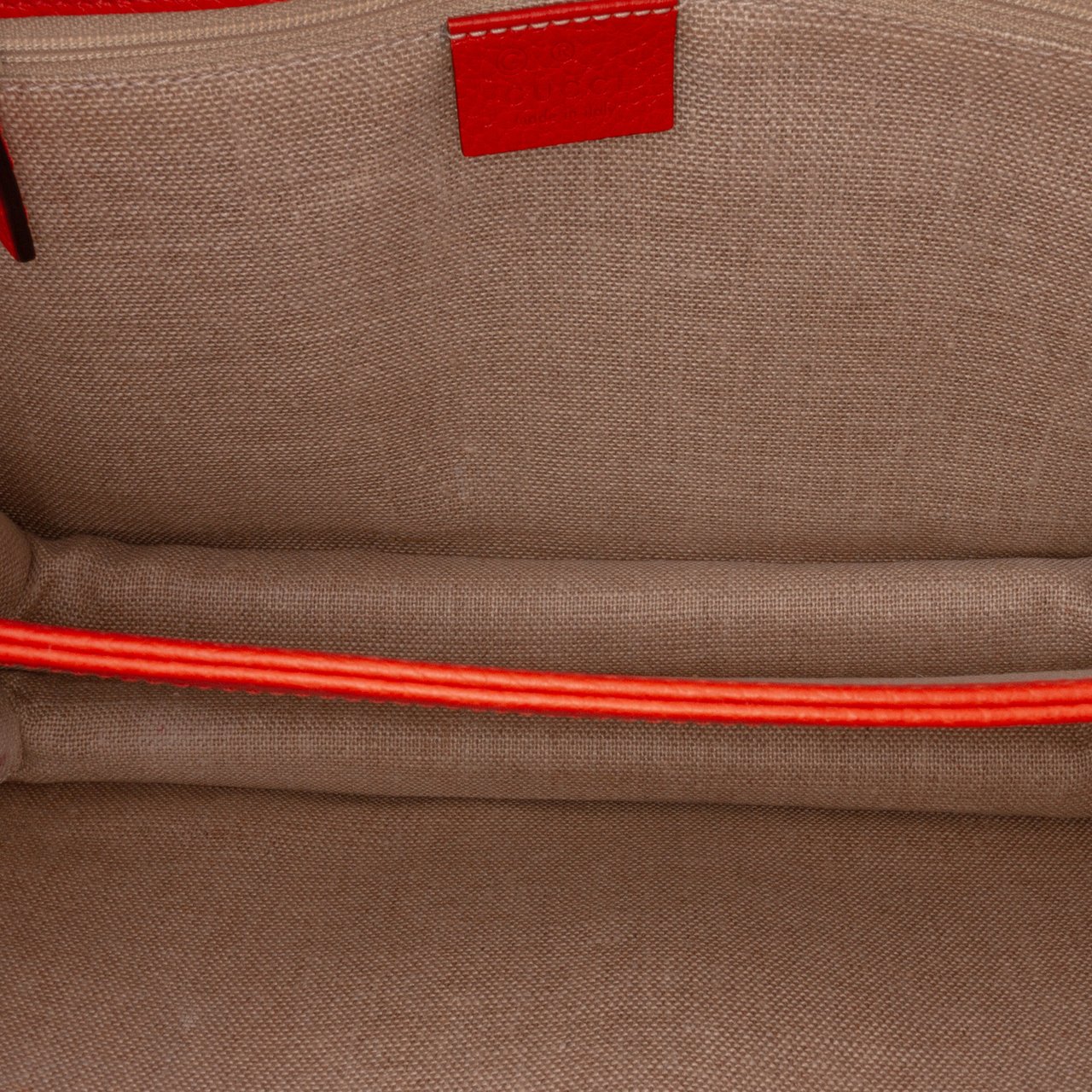 Gucci Medium Dollar Calfskin Interlocking G Crossbody Oranje