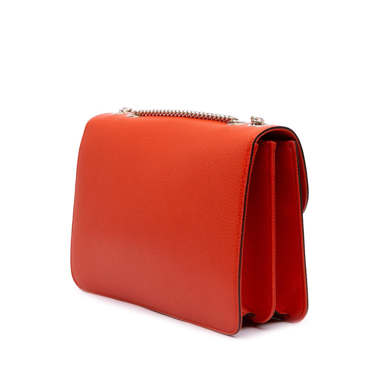 Gucci Medium Dollar Calfskin Interlocking G Crossbody Oranje