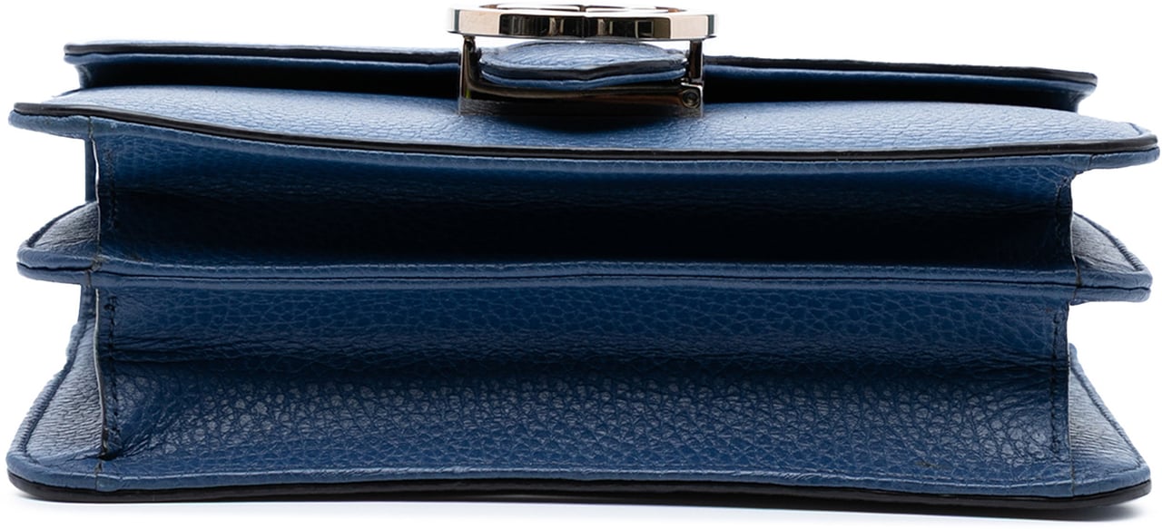 Gucci Small Dollar Calfskin Interlocking G Crossbody Blauw
