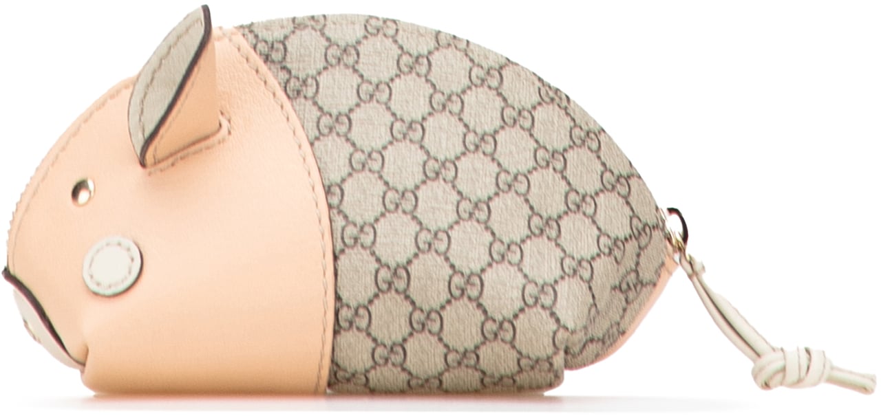 Gucci GG Supreme Pig Pouch Bruin