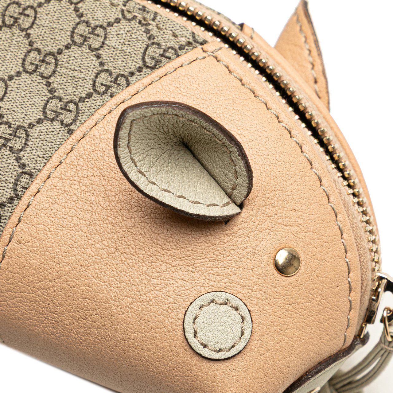 Gucci GG Supreme Pig Pouch Bruin