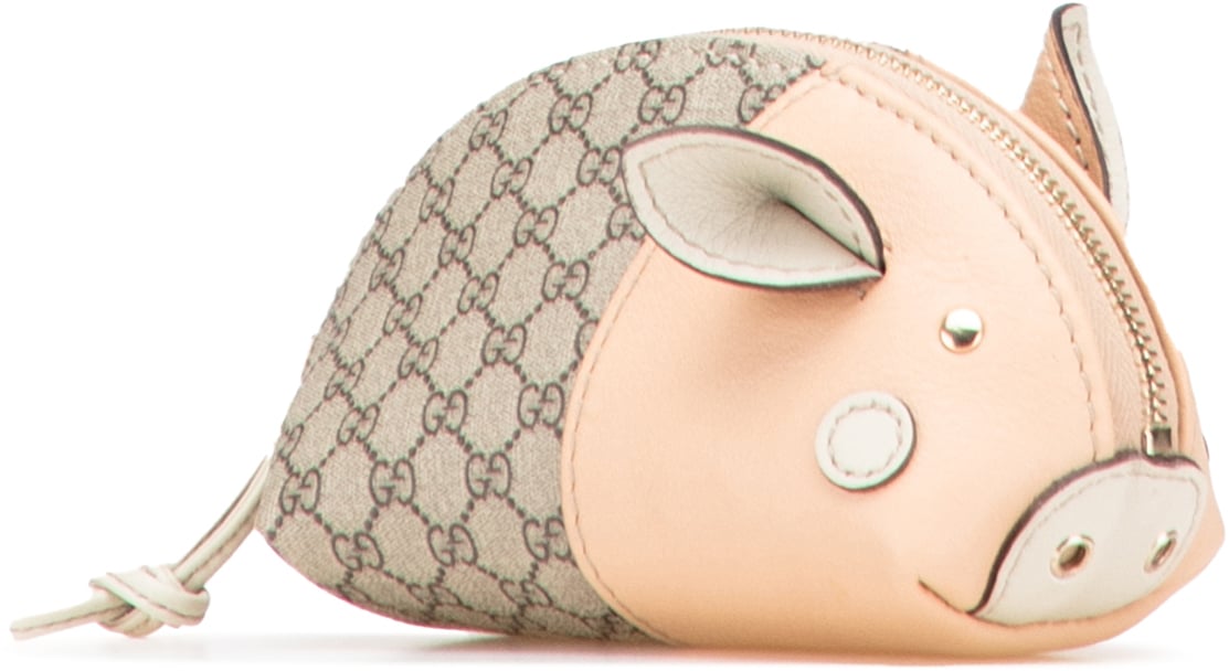 Gucci GG Supreme Pig Pouch Bruin