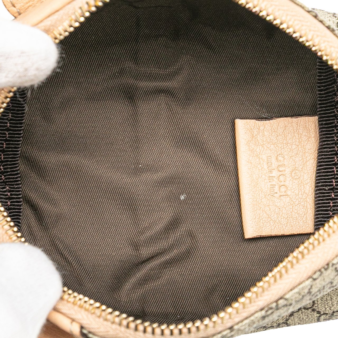 Gucci GG Supreme Pig Pouch Bruin