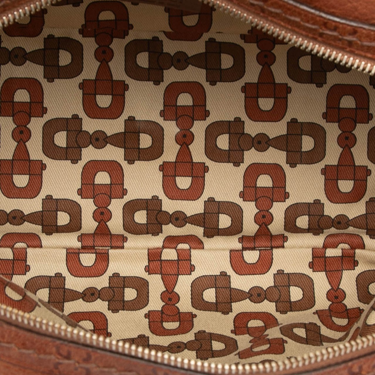 Gucci Guccissima Trimmed Leather Signoria Boston Bag Bruin