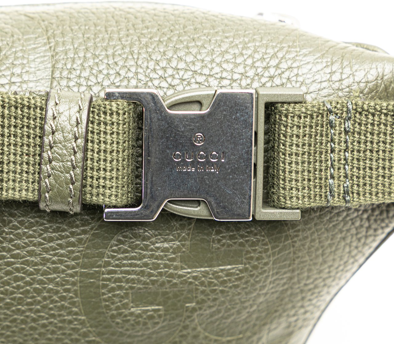 Gucci Small Leather Jumbo GG Belt Bag Groen
