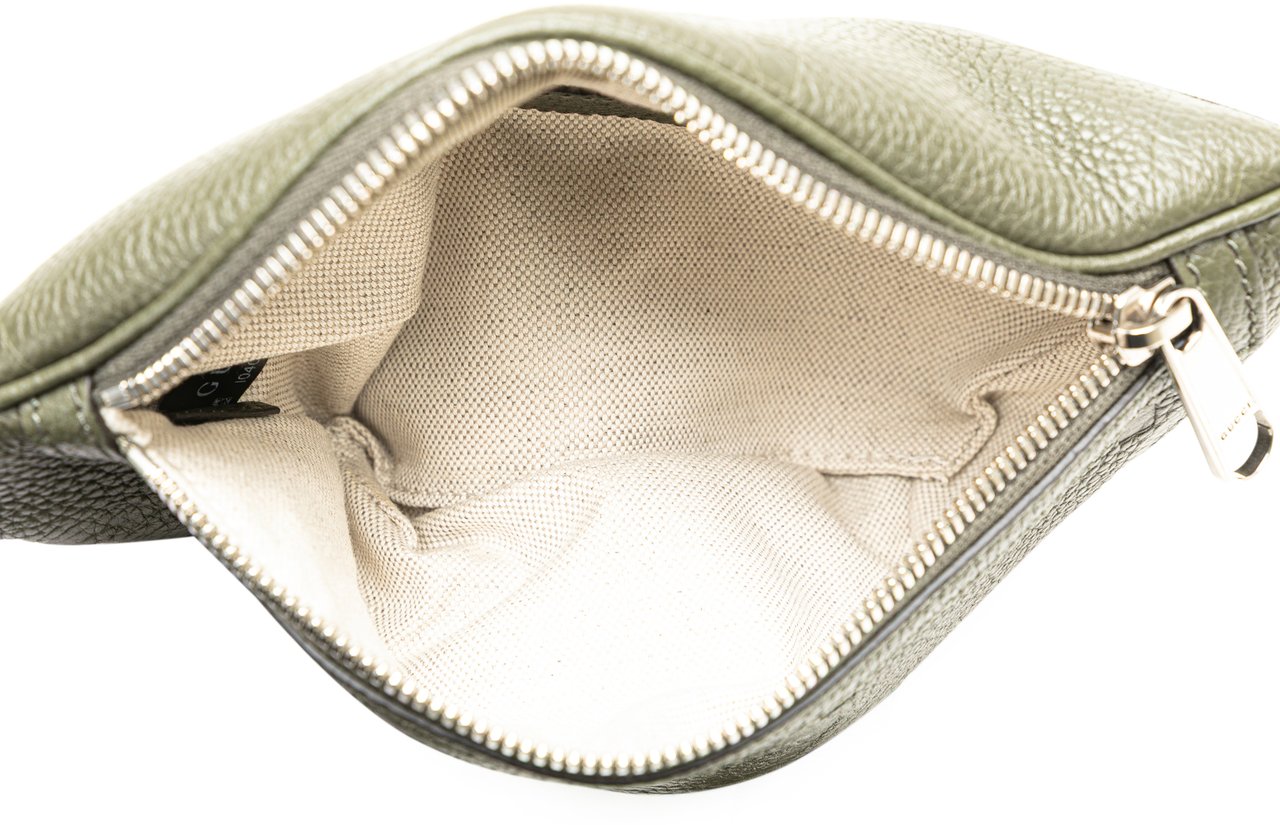 Gucci Small Leather Jumbo GG Belt Bag Groen