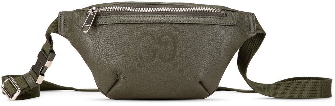 Gucci Small Leather Jumbo GG Belt Bag Groen